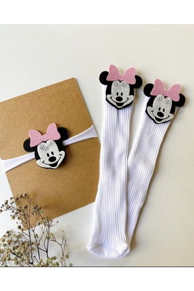 MinnieKids Mickey Çorap Bandana Kız Çocuk Set