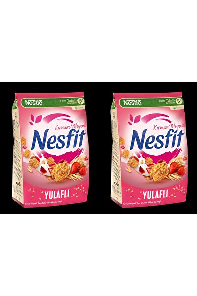 Nesfit Kırmızı Meyveli Tam Tahıl Ve Pirinç Gevreği 420 Gr X 2 Paket