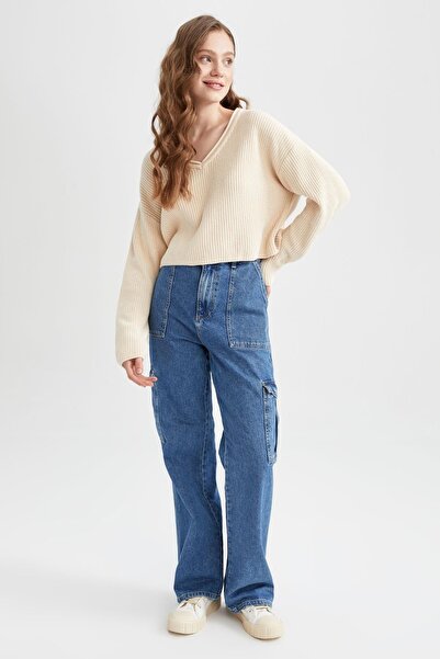 DeFacto Sweater - Beige - Oversize