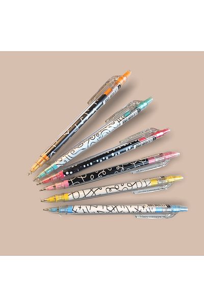 Gıpta 6-Piece Pen Set Patterned Color-x 0.7