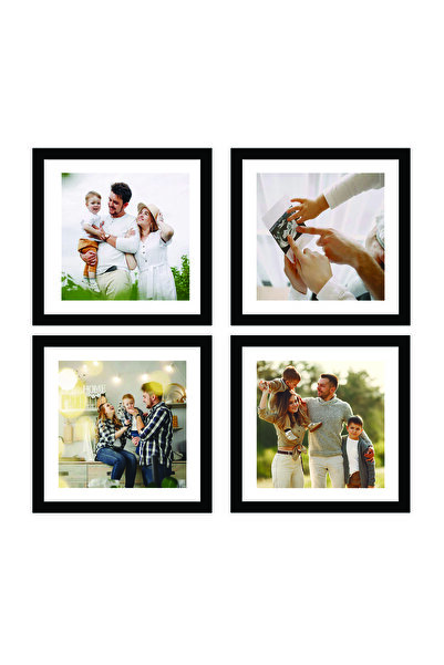 ÖZCANLAR ÇERÇEVE 4 Adet Aile Çerçeve Seti Tablo Seti Boş Çerçeve Masa Üstü Çerçeve Hediyelik Çerçeve