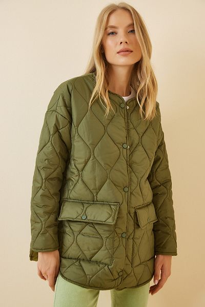Happiness İstanbul Winterjacke - Grün - Puffer