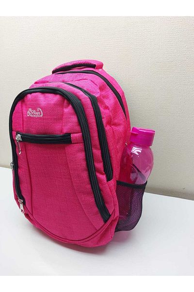 YS Lined School Bag, Four Compartments, Laptop Compartment, Waterproof Pink