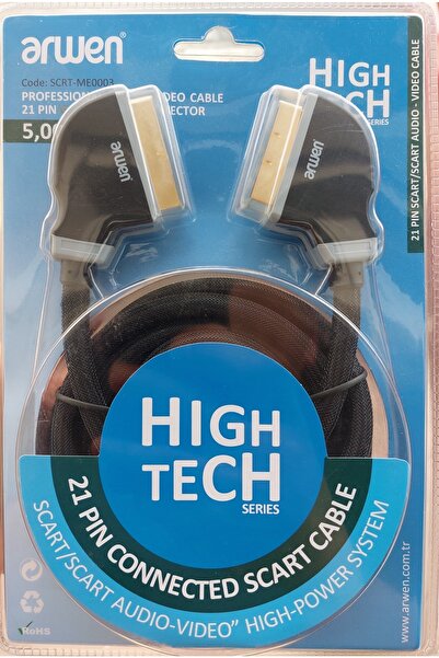 Arwen High Tech Serisi 24k Gold 21 Pin 5 Metre Scart Kablosu