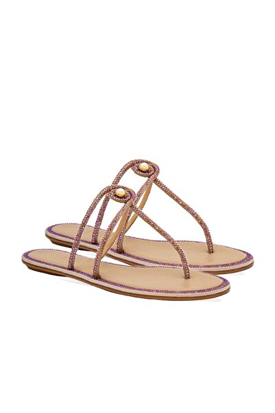 Vario Genuine Leather Women's Slippers 0197 308