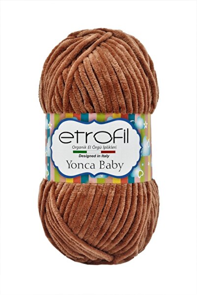 Etrofil Yonca Baby Kadife El Örgü İplikleri - 70754 Kahverengi