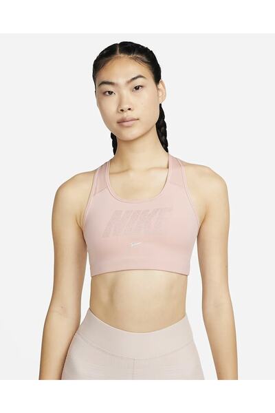 Nike Dri-fıt Swoosh Metallic Gx Kadın Pembe Bra Dd1458 - 601
