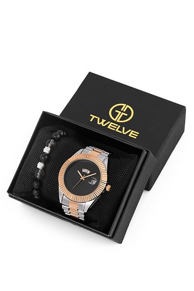 Twelve Special Boxed Steel Men's Wristwatch / Rlx Premium Series