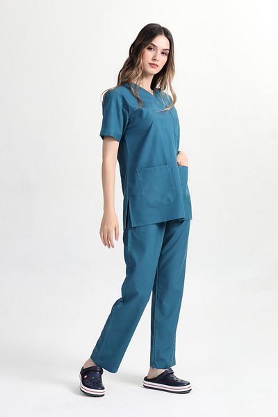 BAŞAK Doctor and Nurse Jersey Zarfyaka Set - Ύφασμα Alpaca