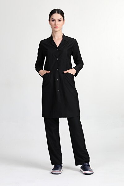 BAŞAK Apron Work Staff Hospital Student Cleaning Apron (Shirt Collar)