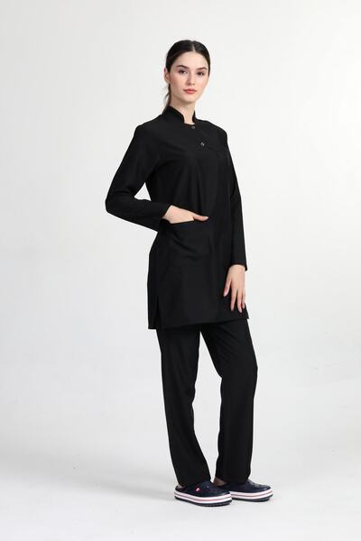 BAŞAK Terikoton Tesettür Doktor Hemşire Forması Takım