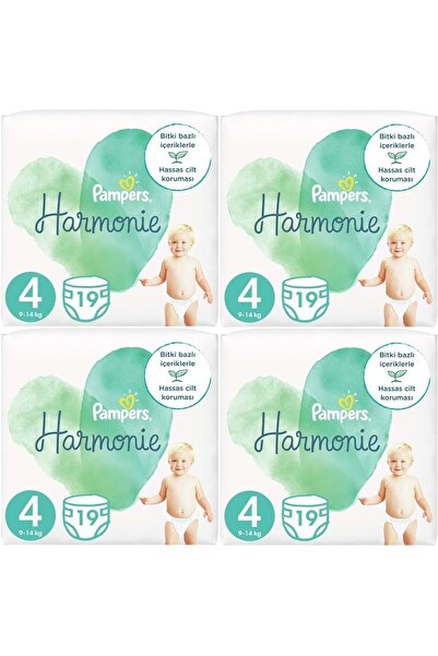 Prima Pampers Harmonie Bebek Bezi Beden:4 (9-14kg) Maxi 76 Adet Süper Ekonomi...