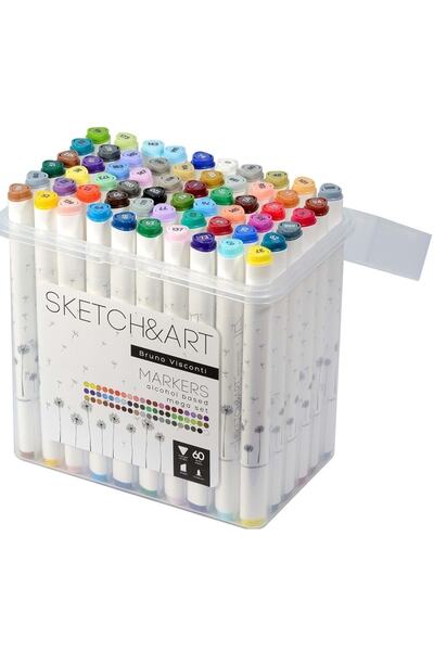 Bruno Visconti 22-0077 Twin Marker Sketch & Art 60 Renk