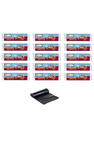 Ögem J-400 Jumbo Size Garbage Bag 80x110 Cm 90 Lt 10 Pieces Roll 15 Packs