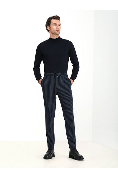 Kip Πλεκτό πουλόβερ με μισό ζιβάγκο Basic Navy Blue