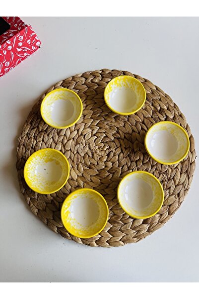 Den Tasarım Hediyelik 6lı Seramik Kase Lokumluk Reçellik,sosluk Kase