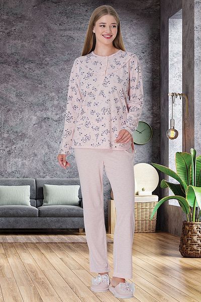 by İGP Women's Pink Women's Plus Size Pajama Set Mecit