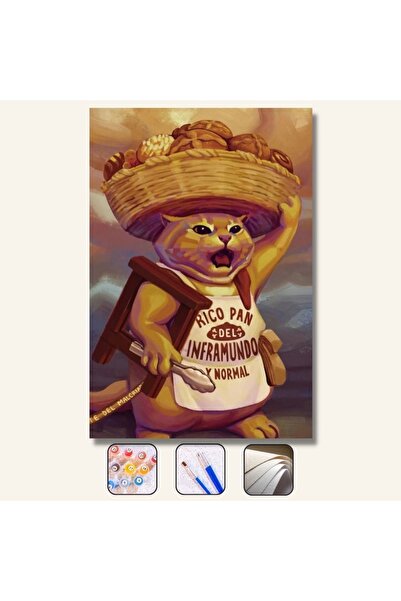 kendinyaphobi Sayılarla Boyama Seti Kasnaklı Simitçi Ked 40 X 50 Cm