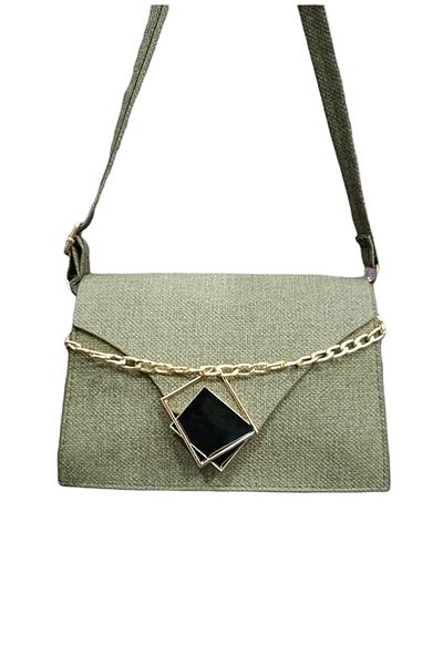 MAC&MOS Women's Green Mirrored Model Hand and Shoulder Bag