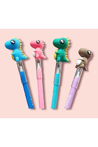 sevgi kırtasiye مجموعة أقلام رصاص لوضع بيضة الديناصور اللطيفة مكونة من 4 قطع
