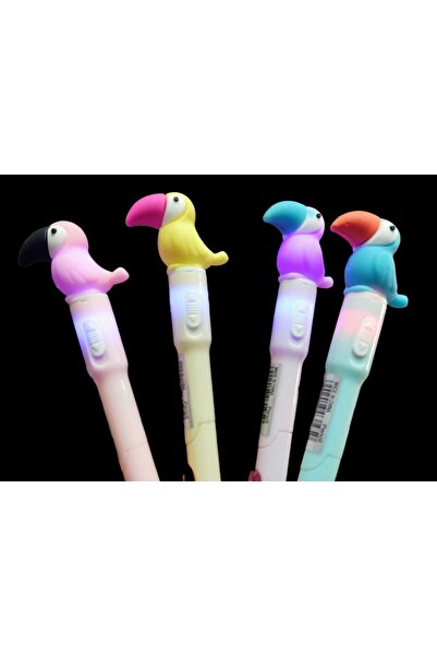 sevgi kırtasiye Papağan Başlıklı Işıklı Versatil 0,7 Uçlu Kalem 1 Adet