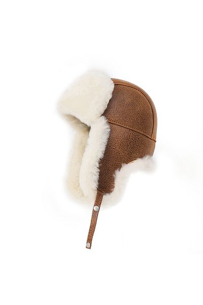 Mumcu's Leather Leather & Fur Unisex Pilot Hat - Ushanka