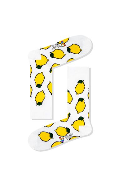 Limmon Store Lemon White Colored Socks