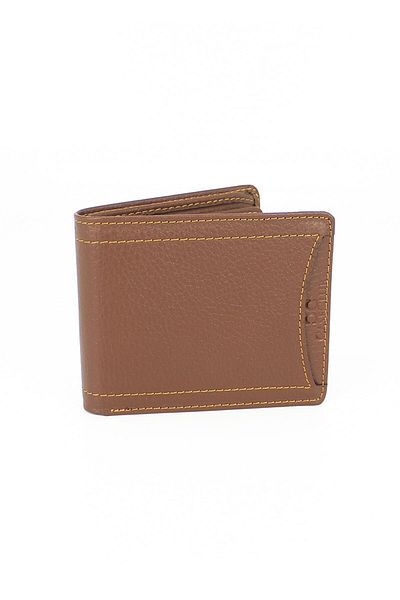 Case Club Мъжки портфейл от естествена кожа с отделение за карти, визитки и лична карта