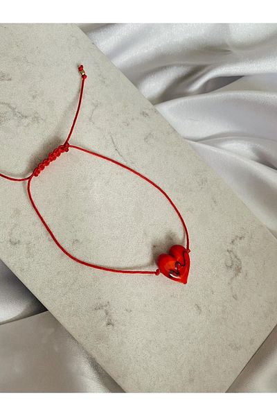 SWORDS CONCEPT Handmade Adjustable Murano Glass Heart Bracelet Gift