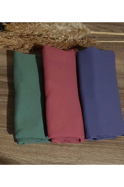 HAR-UM Ticaret Hijab Women's Cotton Jazz Shawl Model-3-Piece