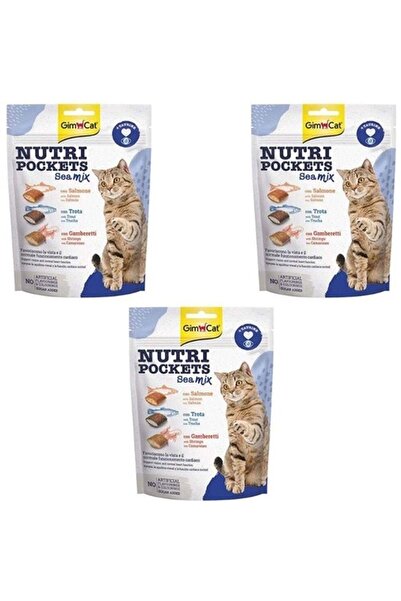 Gimcat Nutri Pockets Sea Mix Kedi Ödül Maması 150 Gr X3 Adet