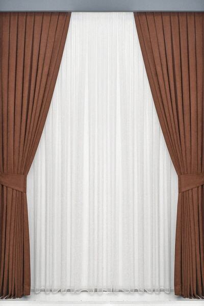 TülEvi Cortina de fundal plisată, catifelată, de înaltă calitate, cu o singur...