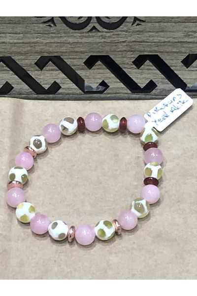 Sultan Original Pink Quartz, Agate Mixed Bracelet