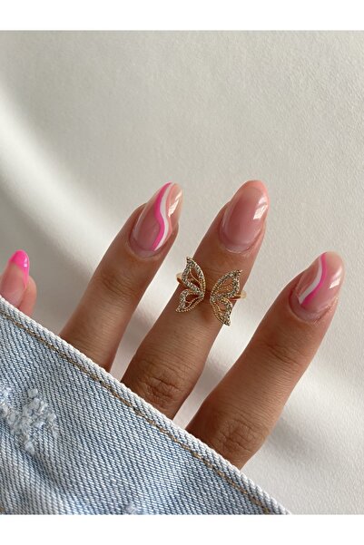 ringbox Zirkon Taşlı Minik Kelebek Yüzük