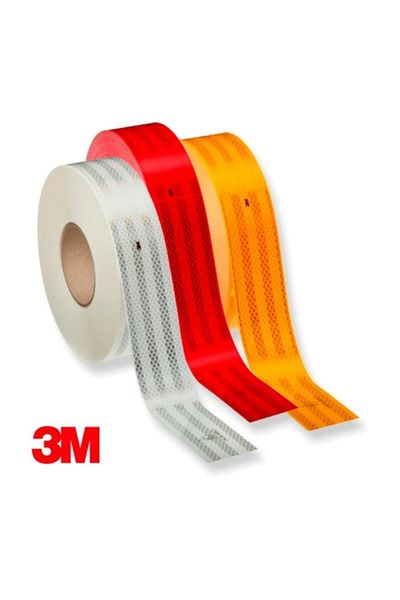 3M 10 Meters Strip Tape - Strip Reflector - Trailer Reflector E Certificate - White
