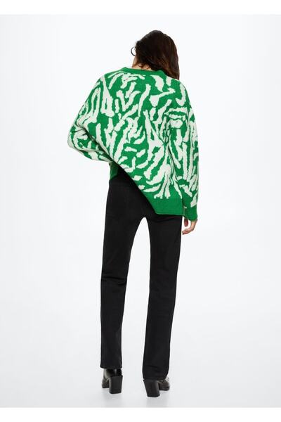 MANGO Woman Hayvan Desenli Triko Kazak