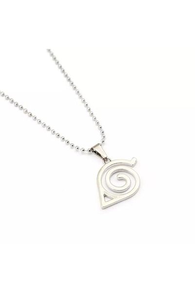 AlpCollection Naruto Anime Gray Metal Symbol Chain Gift Necklace Jewelry