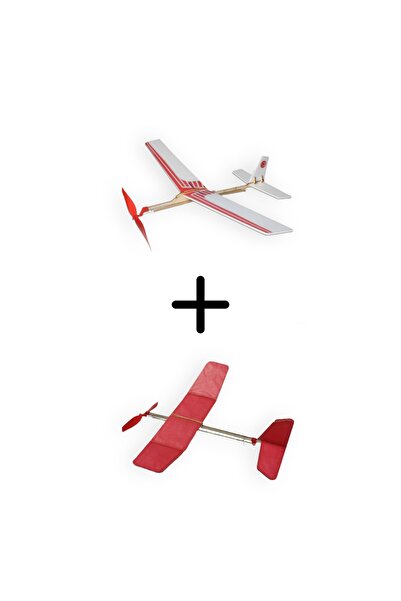 Hobi Modelci Lastik Motorlu Model Uçak - Maket Uçak - 3d Puzzle - Pervaneli I...