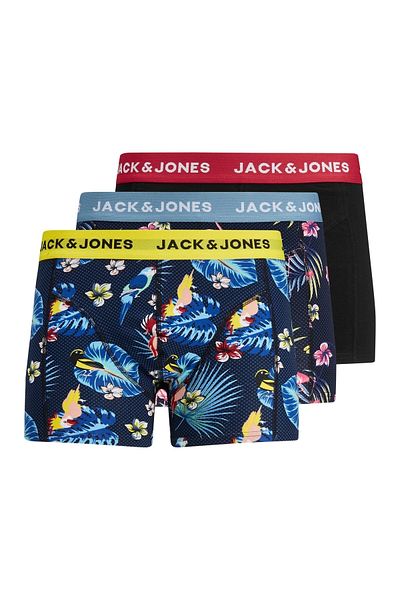 Jack & Jones Jack Jones Flower Bird Trunks 3 Πακέτα Noos Ανδρικά έγχρωμα μπόξερ 12194104 -28