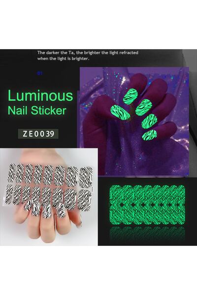 Ocean Tırnak Oje Sticker, Tırnak Dövmesi, Kolay Uygulanabilir, 16'lı Nail Art...