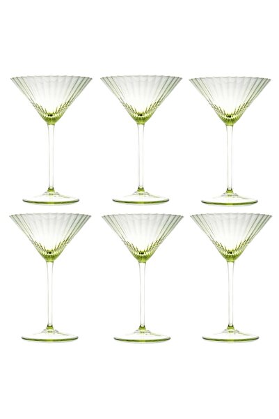 Anna Von Lipa 6 Lı Martini Bardağı Zeytin Yeşili