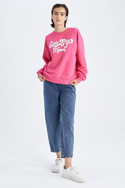 DeFacto Φούτερ με κανονική εφαρμογή Crew Neck