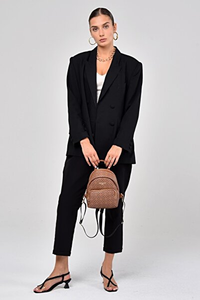 Cacharel Women's Patterned Backpack Tan