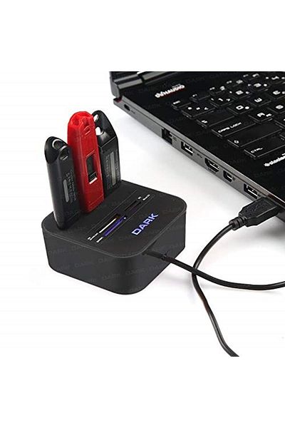 Dark Ucr202 Usb Microsd-sd-mmc-m2-ms Pro Duo Card Reader Usb Multiplexer