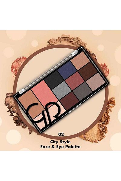 Golden Rose 9 Shadow, 1 Blush, 1 Bronzing and 1 Brightening Palette P-GBI-02