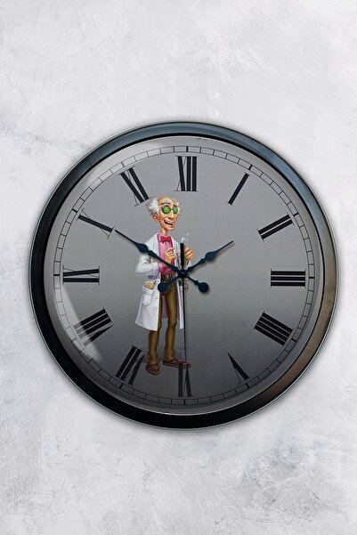 AİB STORE هدية ساعة حائط معدنية سوداء مقاس 40 سم