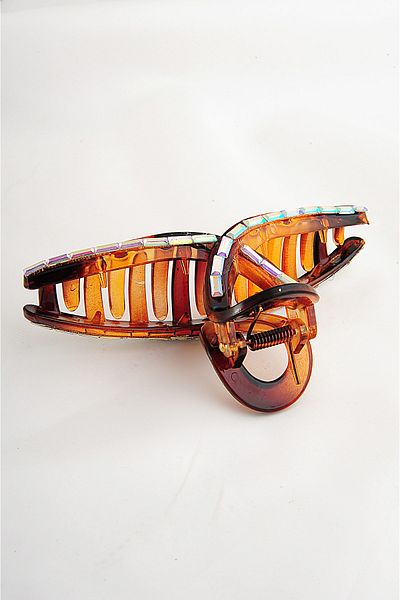 EUROMODA Brown Stone Oversized Latch Buckle