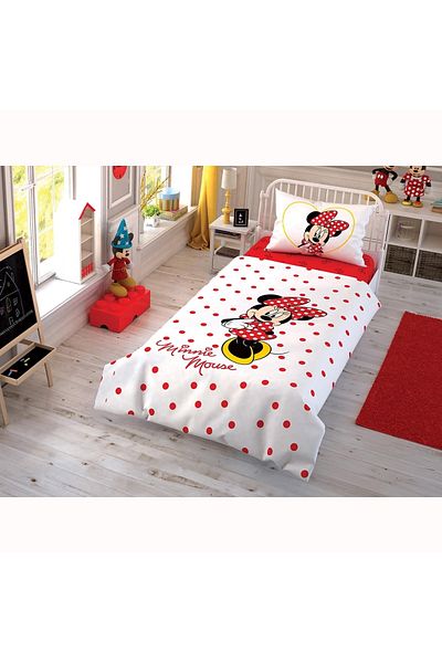Taç Disney Minnie Check Animate Duvet Cover Set Tk