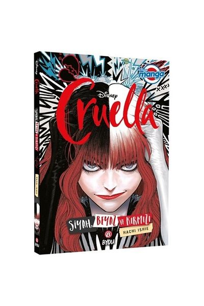 Beta ديزني مانغا Cruella Siyah Beyaz Ve Kırmızı