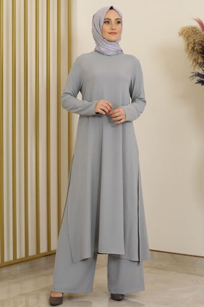 Fashion Showcase Ece Double Set Gray - Design - Fsc2073
